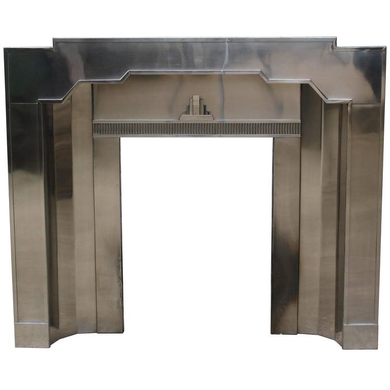 Original Stainless Steel Art Deco Fireplace For Sale At 1stdibs