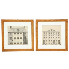 Two Swedish Architectural Prints in Alrot Frames 11