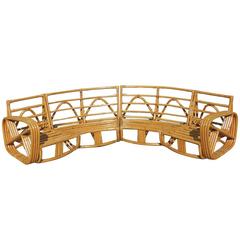 Paul Frankl Six Strand Rattan Six-Seat Corner Sectional Sofa 4