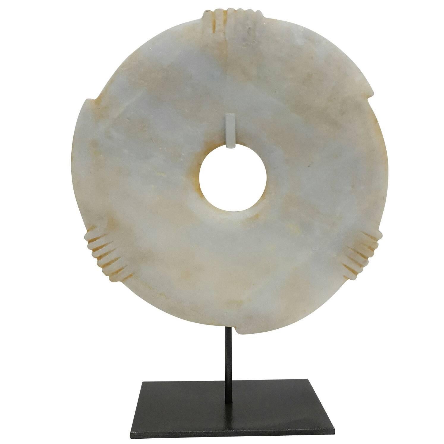Marble Textured Disk on Stand