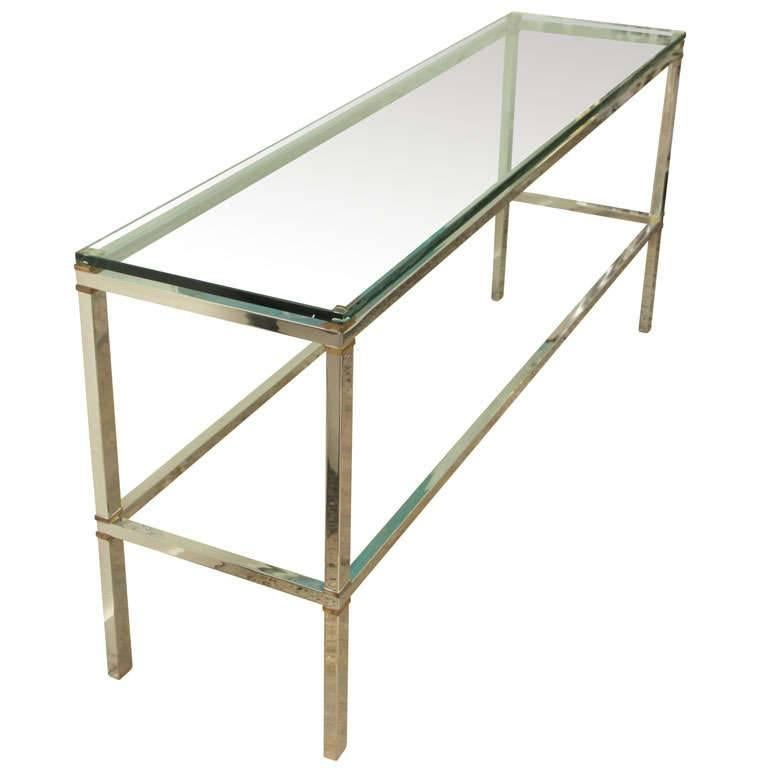 Mixed Metal Heavy Steel Console with Brass Spacers_SALE_