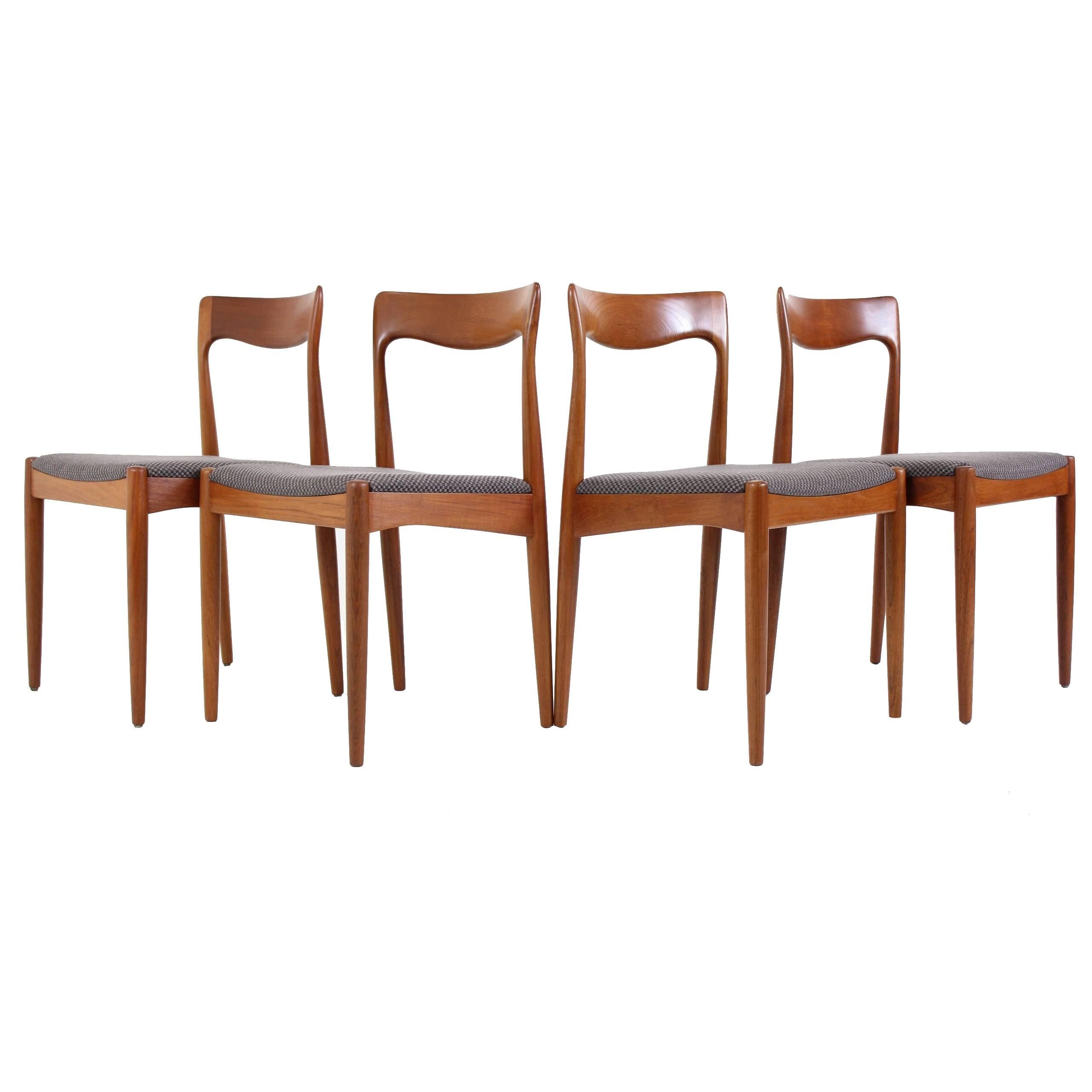 Set of Four Teak Dining Chair by Arne Vodder for Vamo Møbelfabrik