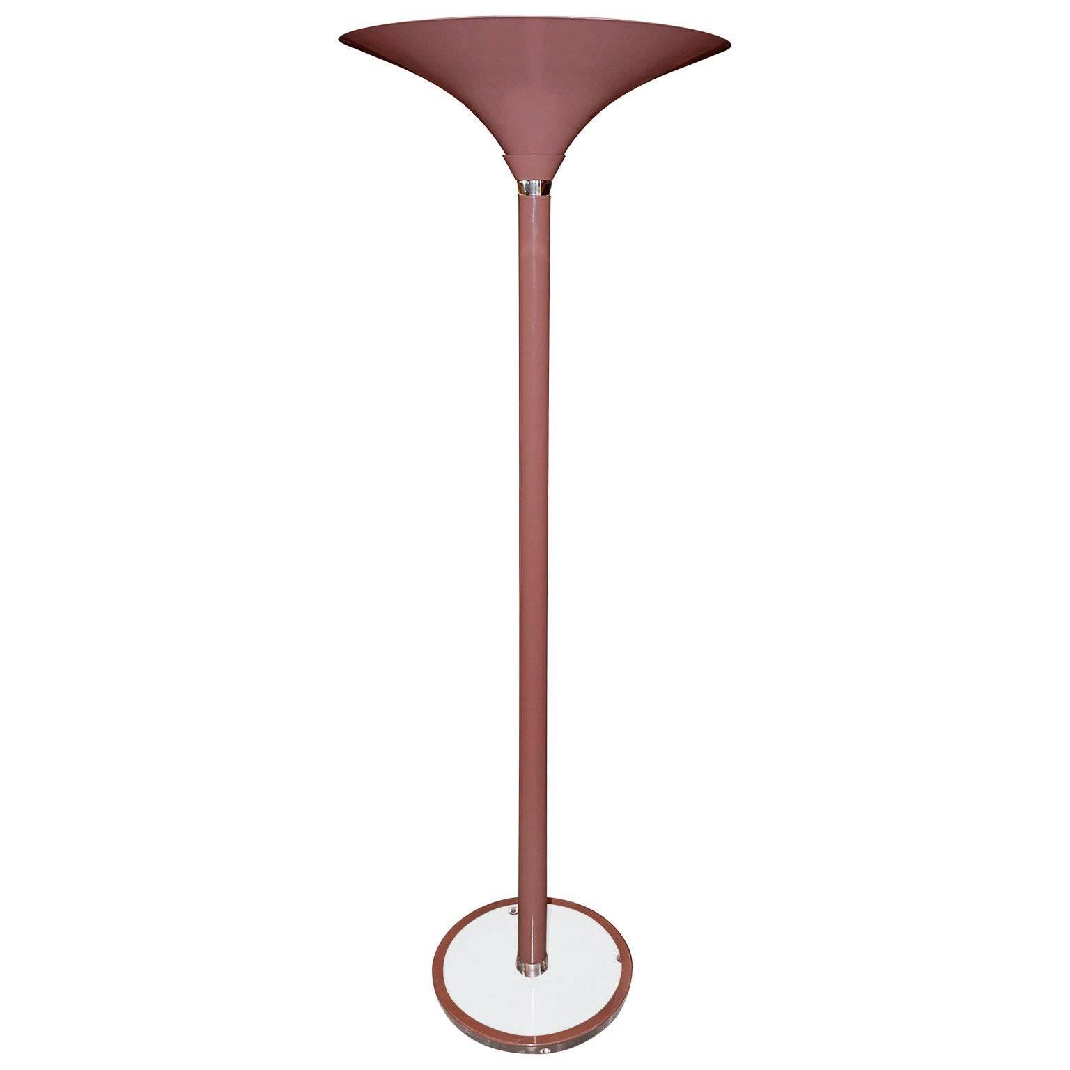 Mid-Century Tall and Slender Rose Pedal Floor Lamp