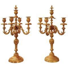 Pair of French Ormolu Bronze Candelabras 11