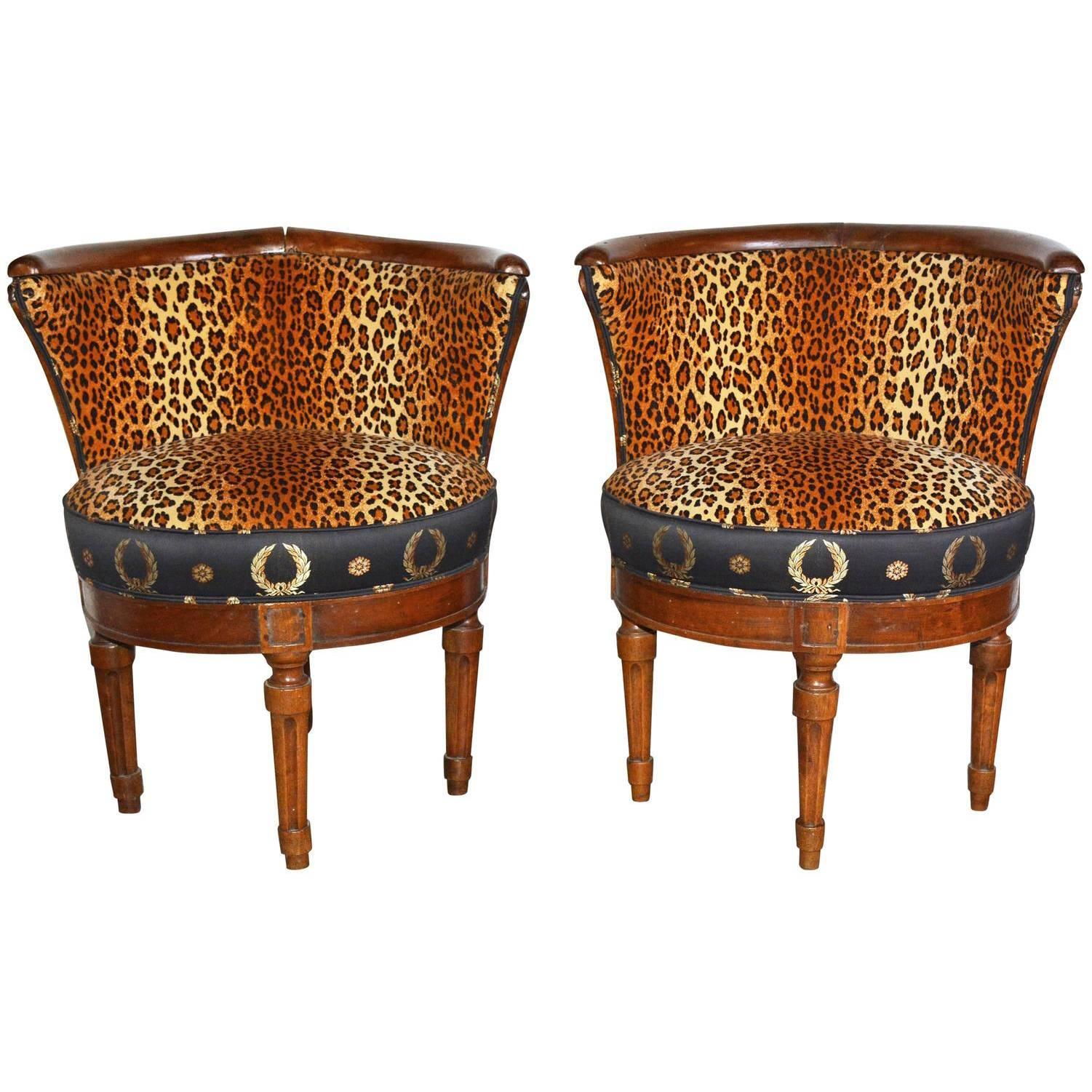 French Barrel Slipper Chairs For Sale