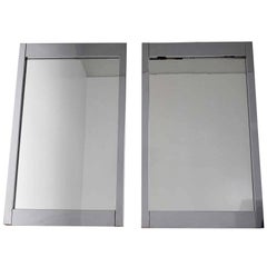 Pair of Large Chrome Frame Mirrors