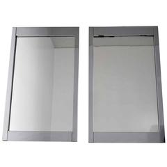 Pair of Large Chrome Frame Mirrors by Milo Baughman for Thayer Coggin 5