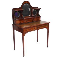 Antique Edwardian Rosewood and Inlaid Writing Table