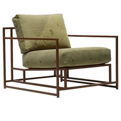 Vintage Military Canvas and Marbled Rust Armchair 5