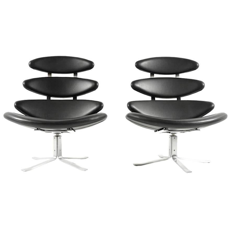 Pair of Corona Chairs by Poul M. Volther