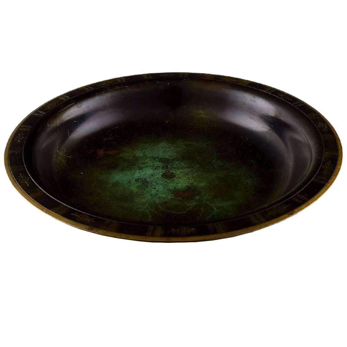 Just Andersen Bronze Large Bowl, 1930s-1940s