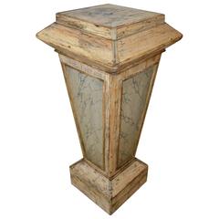 18th Century Gustavian Faux Marble Pedestal