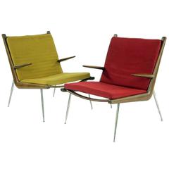 Pair of FD135 'Boomerang' Chairs by Peter Hvidt and Orla Mølgaard-Nielsen
