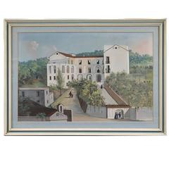 Pair of Mid-19th Century Architectural Watercolors