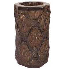 Early 20th Century Chinese Rustic Brush Pot 6