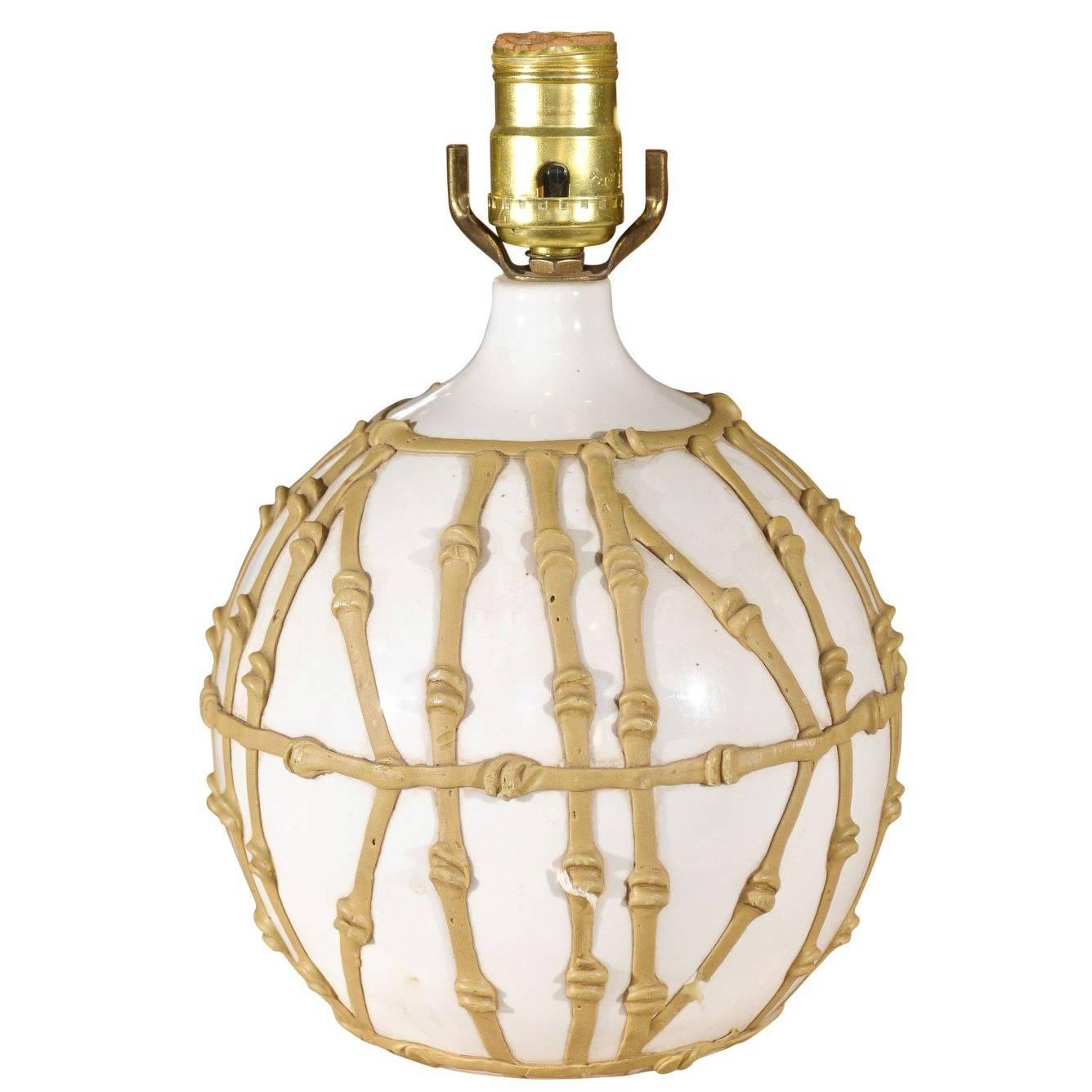 Petite Faux Bamboo Table Lamp