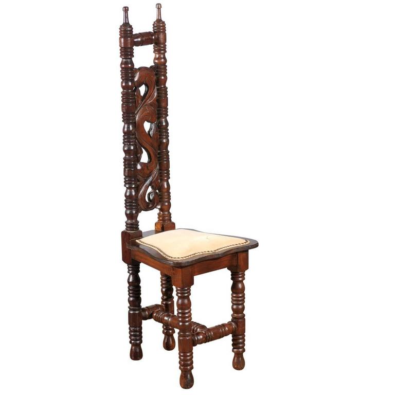 Spanish Hall Chair of Oak at 1stDibs