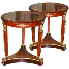 Nice Pair of Italian Empire Side Tables