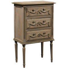 French Small Size Painted Wood Three-Drawer Chest from the Mid-20th Century