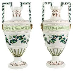 19th Century Painted Urns from Naples 3