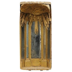 Antique Italian 19th Century Giltwood Altar Piece with Cloudy Sun-Ray Motifs