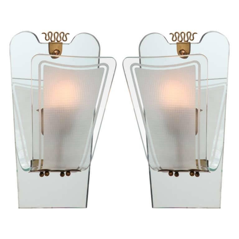 Pair of Mirrored Sconces