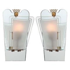 Pair of Mirrored Sconces