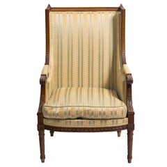 Carved French Wingback Chair