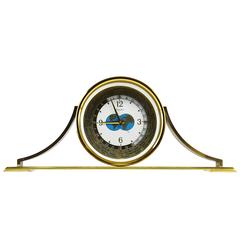Vintage Brass Time Zone Table Clock, Japan, 1960s 5