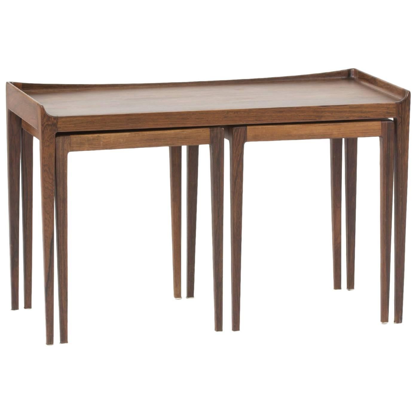 Rosewood Nesting Table by Kurt Østervig