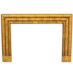 Walnut Art Deco Bolection Fire Surround