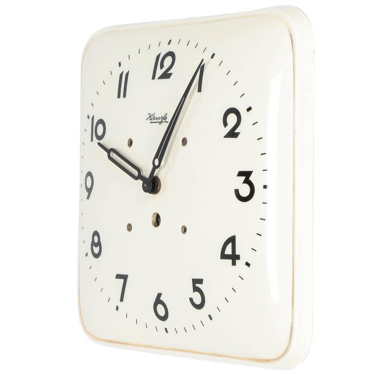 German Kienzle Art Deco Ceramic Wall Clock, 1930s at 1stDibs kienzle