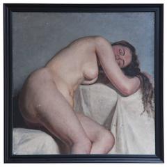 19th Century Oil on Canvas, Female Nude
