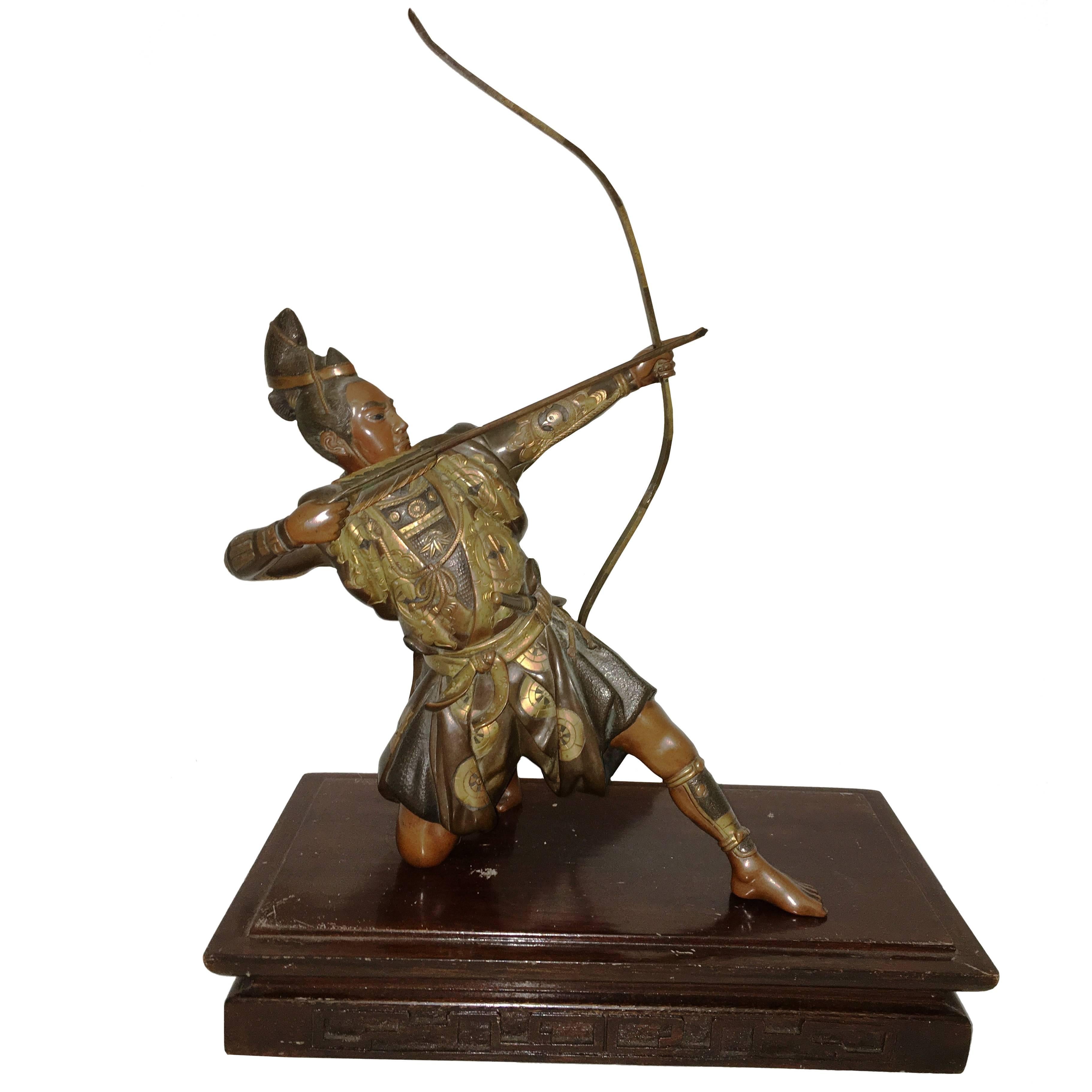 Miyao Influenced Japanese Bronze of Archer