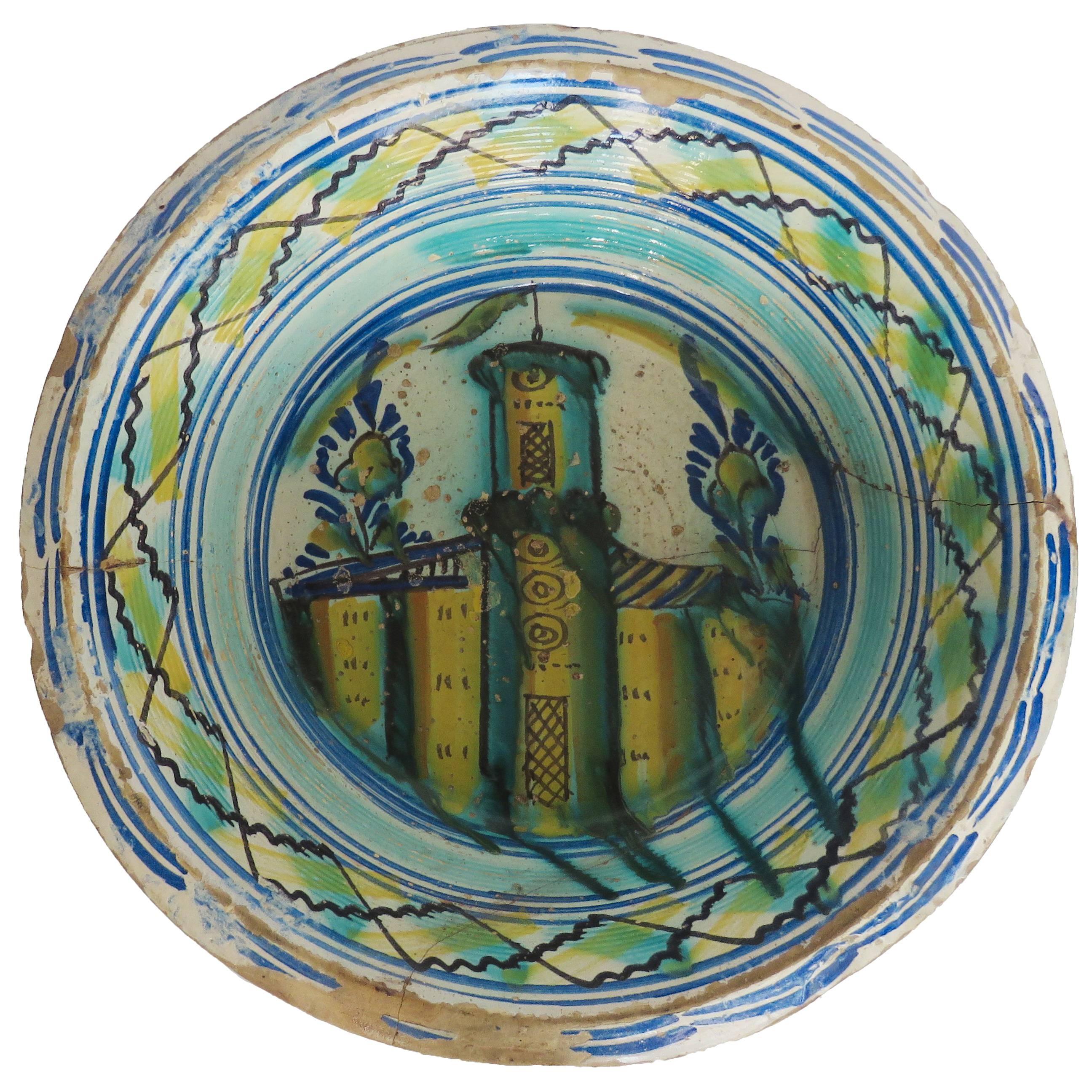 18th Century Large Triana Lebrillo For Sale