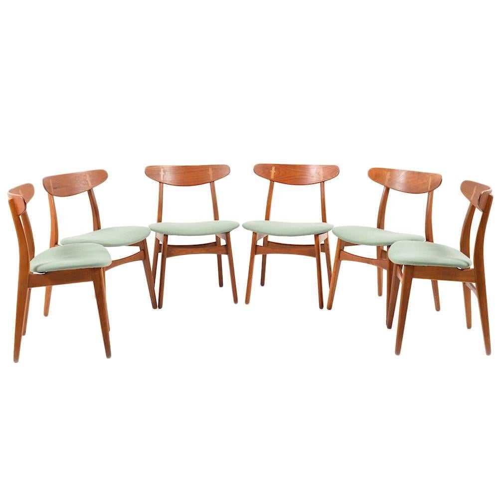 Set of Six Early Hans Wegner “CH-30” Chairs