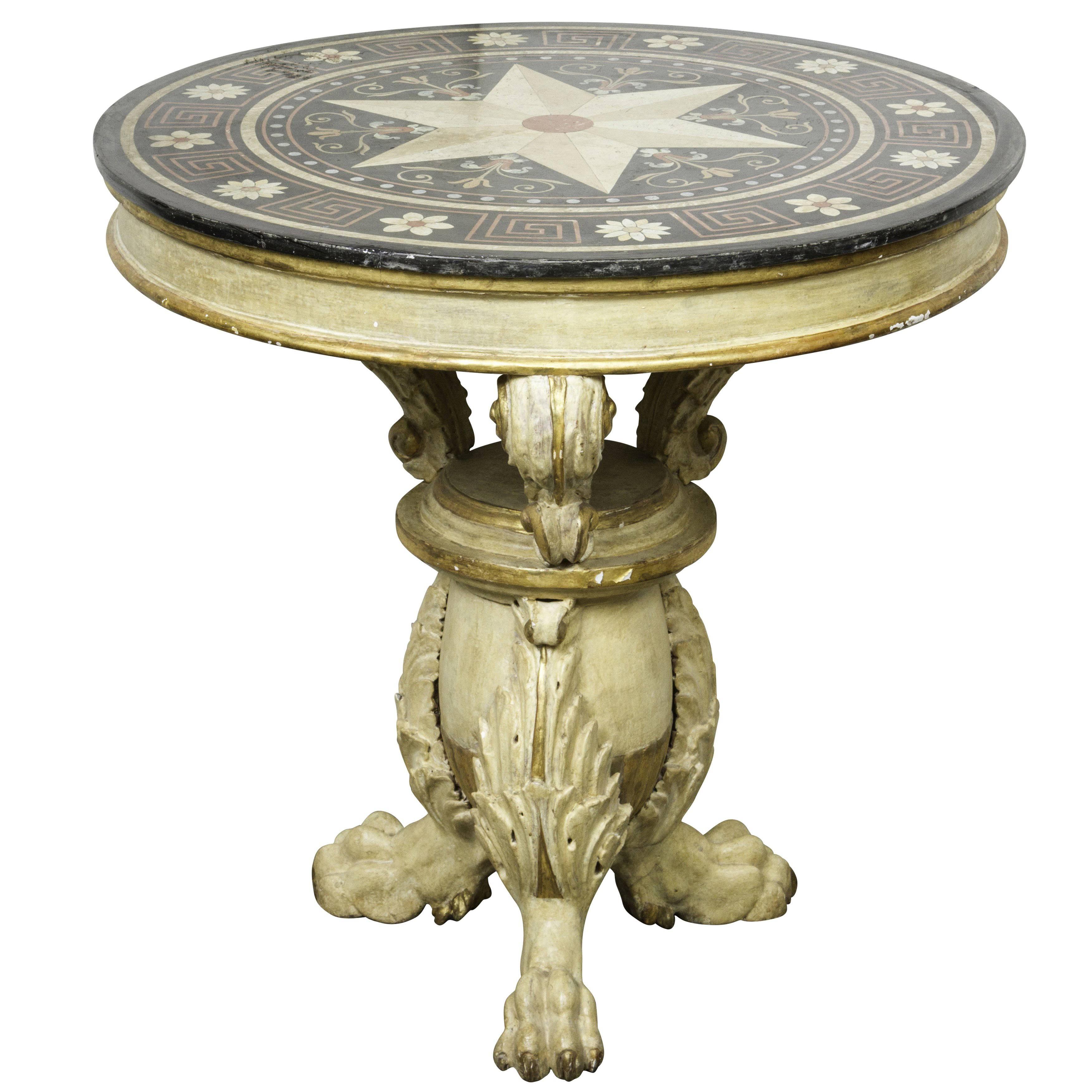 Marble-Top Occasional Table, circa 1900
