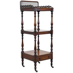 William VI Mahogany Mirror Back What Not