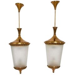 Pair of Pendants Ascribable to Oscar Torlasco for Lumi, 1950s 9