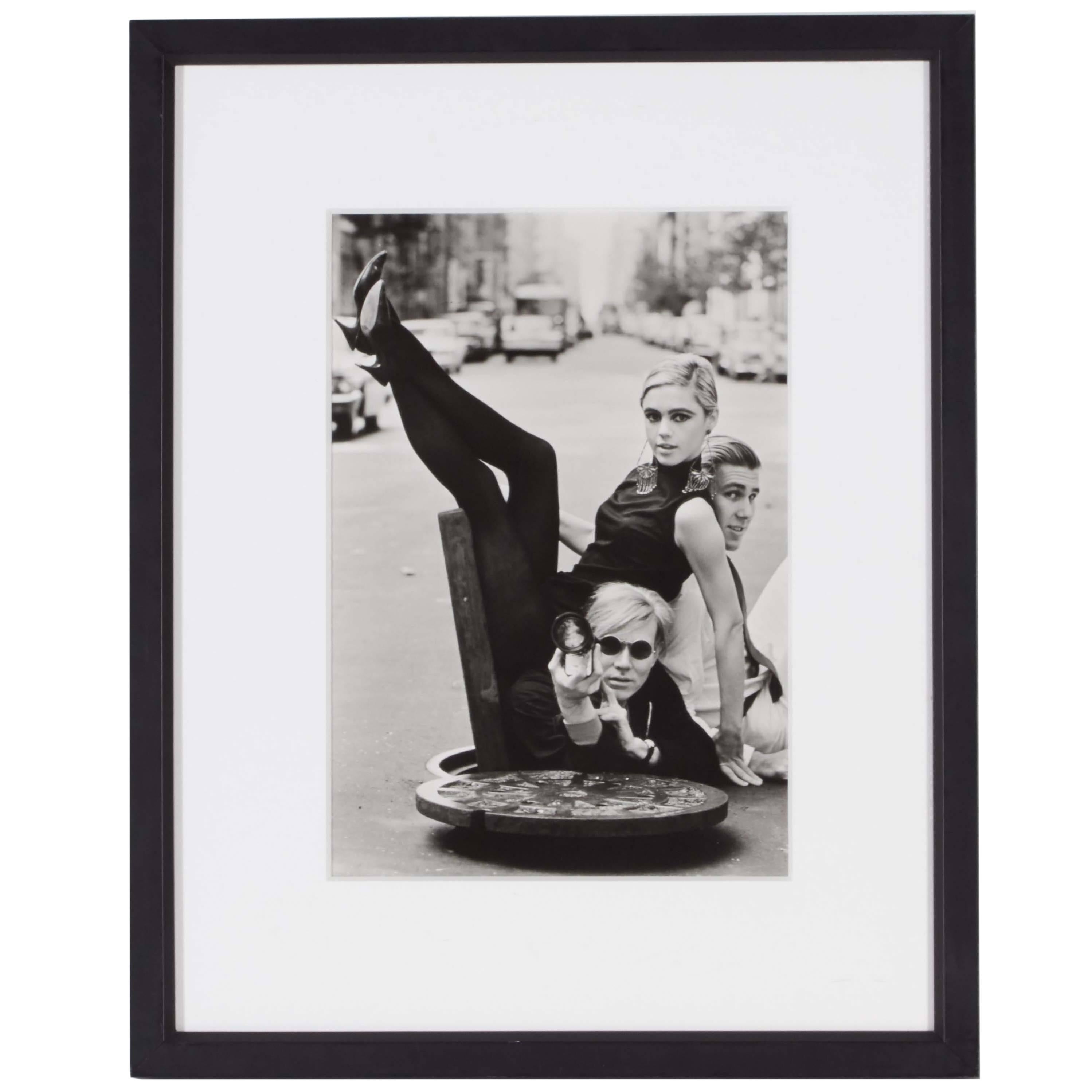 Bruce Glinn, "Andy Warhol with Edie Sedgwick and Chuck Wein" For Sale