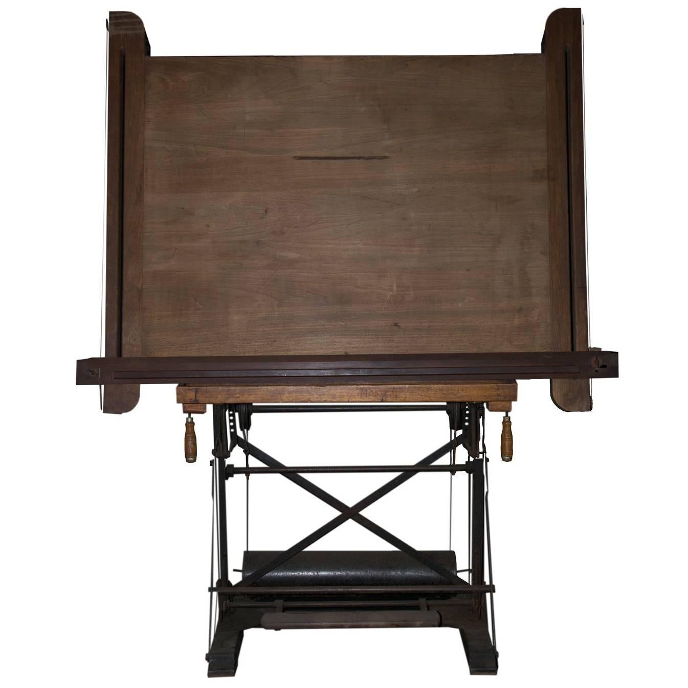 Antique Drafting Table For Sale