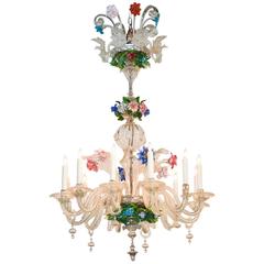 Stunning Antique Venetian Glass Chandelier 5