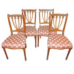 Four 19th Century Hepplewhite Satinwood Chairs 11