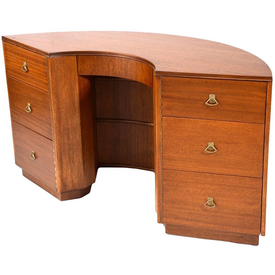 Crescent Desk Designed by Gilbert Rohde for Brown Saltman For Sale
