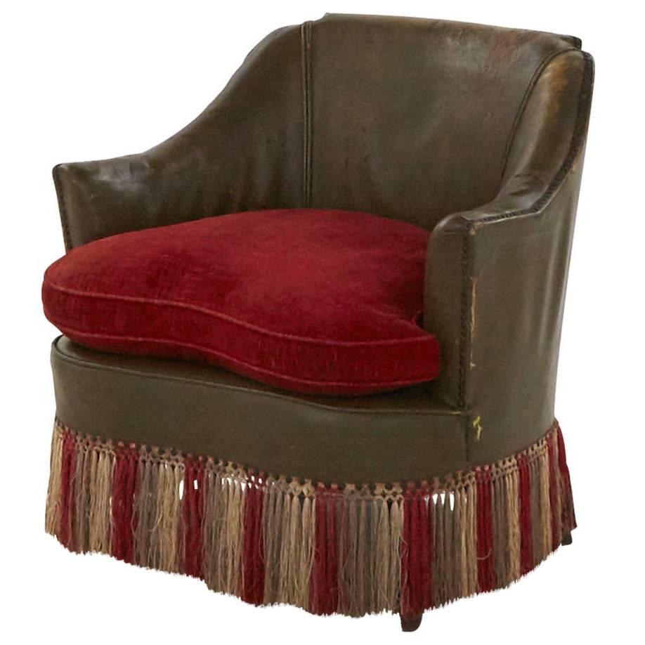 Antique French Fringe Armchair