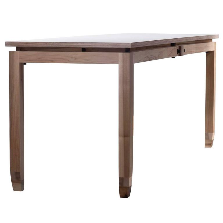 Contemporary White Multi Ply And Tulipwood Dining Table Or Desk Made Contemporary White Multi Ply And Tulipwood Dining Table Or Desk Made In Brooklyn For