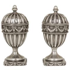 Regency Revival Sterling Silver Salt and Pepper Shakers