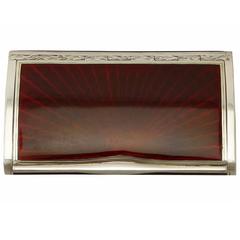 Antique George V -Sterling Silver and Enamel Dressing Table Box 5
