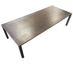 Hand Hammered Steel Coffee Table