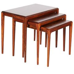 Rosewood Nesting Tables by Johannes Andersen
